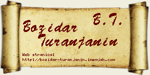 Božidar Turanjanin vizit kartica